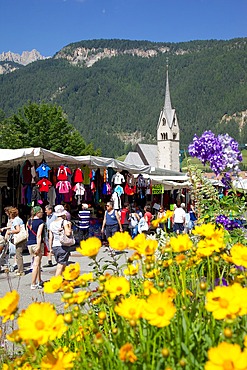Town market, Pozza di Fassa, Fassa Valley, Trento Province, Trentino-Alto Adige/South Tyrol, Italian Dolomites, Italy, Europe
