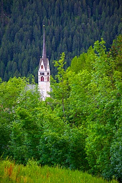 Church, Vigo di Fassa, Fassa Valley, Trento Province, Trentino-Alto Adige/South Tyrol, Italian Dolomites, Italy, Europe