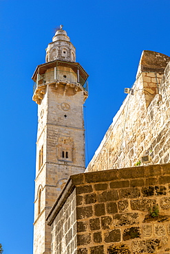 View of Mosque of Omar in Old City, Old City, UNESCO World Heritage Site, Jerusalem, Israel, Middle East