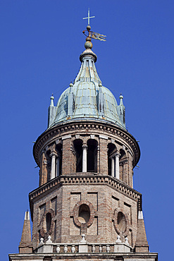 Detail of Monastery belltower, Parma, Emilia Romagna, Italy, Europe