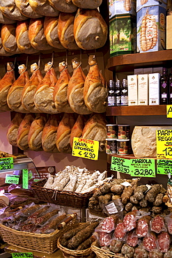 Butchers shop, Parma, Emilia-Romagna, Italy, Europe