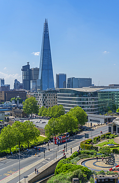 View of The Shard from rooftop bar, London, England, United Kingdom, Europe