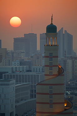 Kassem Darwish Fakhroo Islamic Cultural Centre at sunset, Doha, Qatar, Middle East