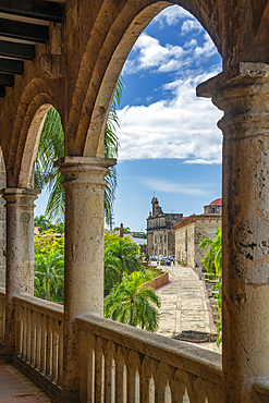 View of Pantheon of the Fatherland from Alcázar de Colón, Santo Domingo, Dominican Republic, West Indies, Caribbean, Central America