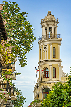 View of Palacio Consistorial de Santo Domingo, Town Hall, Santo Domingo, Dominican Republic, West Indies, Caribbean, Central America