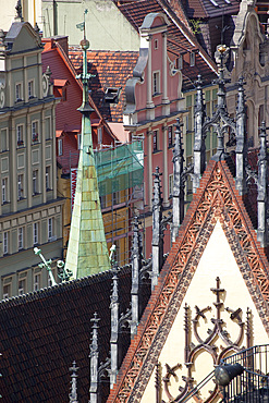 Old Town view from Marii Magdaleny Church, Wroclaw, Silesia, Poland, Europe