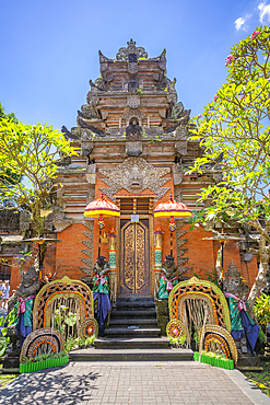 View of Ubud Palace, Puri Saren Agung Temple, Ubud, Kabupaten Gianyar, Bali, Indonesia, South East Asia, Asia