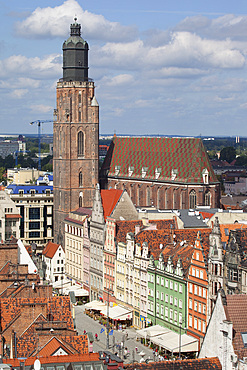 Old Town view from Marii Magdaleny Church, Wroclaw, Silesia, Poland, Europe