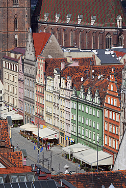 Old Town view from Marlii Magdaleny Church, Wroclaw, Silesia, Poland, Europe