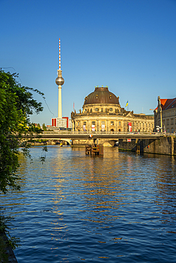 View of River Spree and Bode Museum, Museum Island, UNESCO World Heritage Site, Berlin Mitte district, Berlin, Germany, Europe