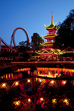 Oriental Temple, Tivoli Gardens, Copenhagen, Denmark, Scandinavia, Europe
