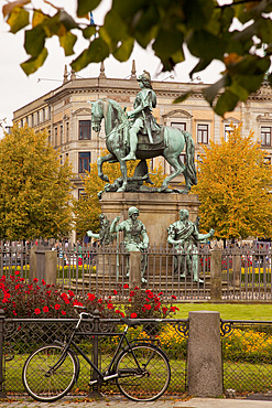 Kongens Nytorv and statue, Copenhagen, Denmark, Scandinavia, Europe