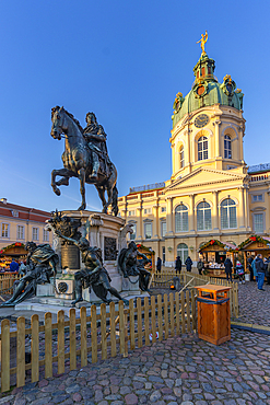 View of Christmas market at Charlottenburg Palace in Schloss Charlottenburg, Berlin, Germany, Europe