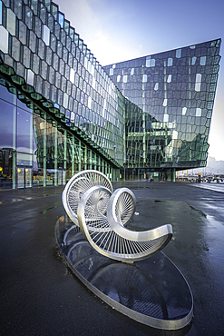 View of the Harpa Concert Hall and Conference Centre, Reykjavík, Iceland, Europe