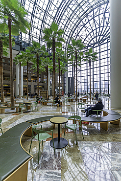 View of interior of Brookfield Place Shopping Centre in Lower Manhattan, New York City, United States of America, North America