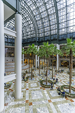 View of interior of Brookfield Place Shopping Centre in Lower Manhattan, New York City, United States of America, North America