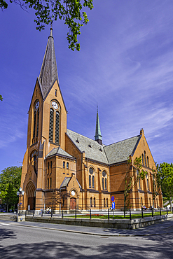 View of Our Savior's Church on a sunny day, Haugesund, Rogaland County, Norway, Scandinavia, Europe