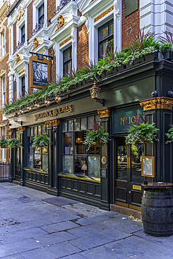 View of Sherlock Holmes traditional public house during summer, Westminster, London, England, United Kingdom, Europe