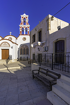 View of Church of the Metamorphosis of the Savior in Piskopiano village, Piskopiano, Crete, Greek Islands, Greece, Europe
