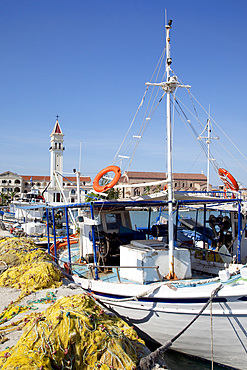 Harbour and boats, Zakynthos Town, Zakynthos, Ionian Islands, Greek Islands, Greece, Europe