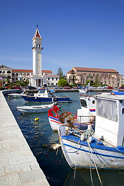 Harbour and boats, Zakynthos Town, Zakynthos, Ionian Islands, Greek Islands, Greece, Europe