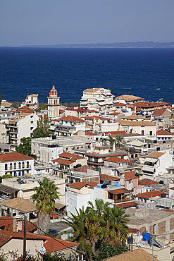 View over town, Zakynthos Town, Zakynthos, Ionian Islands, Greek Islands, Greece, Europe