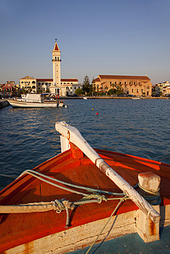 Agios Dionyssios Church and harbour, Zakynthos Town, Zakynthos, Ionian Islands, Greek Islands, Greece, Europe