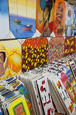 Colourful paintings, Punta Cana, Dominican Republic, West Indies, Caribbean, Central America