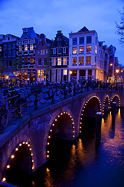 Canal and Bridge, Amsterdam, Holland, Europe