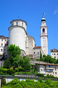 Duomo of San Martino and Juvarra bell tower, Belluno, Province of Belluno, Veneto, Italy, Europe