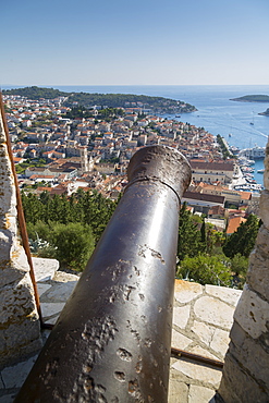 View over Hvar from Spanish Fortress, Hvar Island, Dalmatia, Croatia, Europe