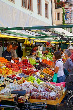 Market stall, Piazza Erbe Market, Bolzano, Bolzano Province, Trentino-Alto Adige, Italy, Europe