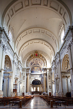 Interior of the Cathedral San Pietro, Bologna, Emilia Romagna, Italy, Europe