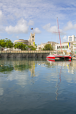 Parliament Building and Constitution River, Bridgetown, St. Michael, Barbados, West Indies, Caribbean, Central America