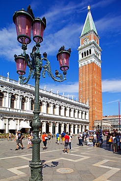 Campanile and Piazza San Marco, Venice, UNESCO World Heritage Site, Veneto, Italy, Europe