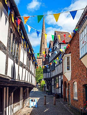 Church Lane in Ledbury, Herefordshire, England, United Kingdom, Europe