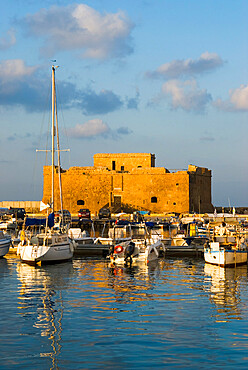 The harbour and Paphos Fort, Paphos, Cyprus, Mediterranean, Europe