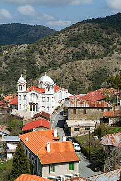 Village view, Pedoulas, High Troodos Mountains, Cyprus, Europe