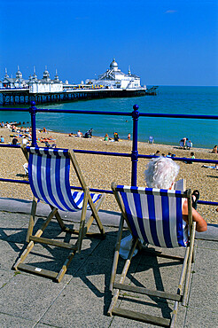 Sea front and Pier, Eastbourne, East Sussex, England, United Kingdom, Europe