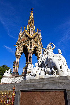 The Albert Memorial, Kensington Gardens, London, England, United Kingdom, Europe