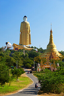 Bodhi Tataung, the world's tallest standing Buddha at 424 feet, near Monywa, Monywa Region, Myanmar (Burma), Asia