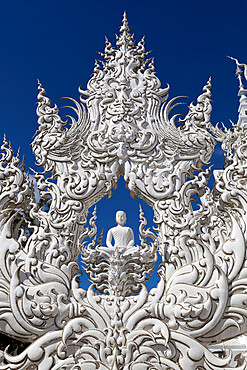 Detail, Wat Rong Khun (White Temple), Chiang Rai, Northern Thailand, Thailand, Southeast Asia, Asia