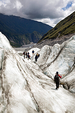 Glacier walk tour, Fox Glacier, West Coast, South Island, New Zealand, South Pacific