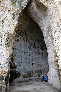 Entrance of the Orecchio di Dionisio cavern, Neapolis, Siracusa, Sicily, Italy, Europe