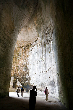 Interior of the Orecchio di Dionisio cavern, Neapolis, Siracusa, Sicily, Italy, Europe