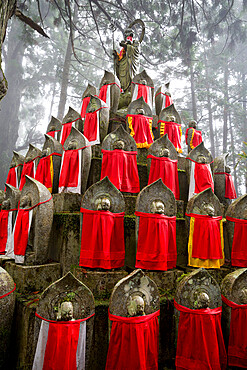 Buddhist cemetery of Oku-no-in, Koyasan (Koya-san), Kansai, Japan, Asia