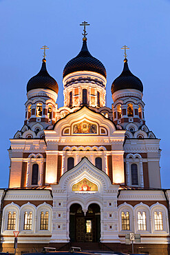 Orthodox Cathedral of Alexander Nevsky, Toompea (Castle Hill), Old Town, UNESCO World Heritage Site, Tallinn, Estonia, Europe