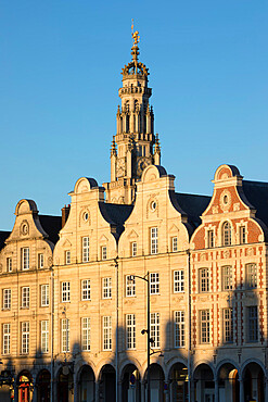 Flemish style facades on Grand Place, Arras, Pas-de-Calais, Hauts-de-France region, France, Europe