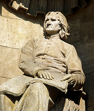 Statue of composer Franz Liszt outside the State Opera, Budapest, Hungary, Europe