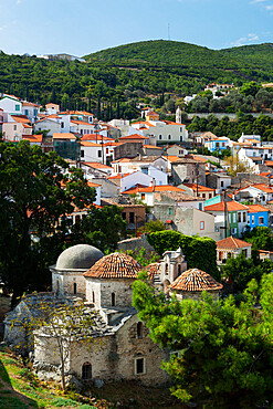 View over Vathy old town, Samos Town, Samos, Aegean Islands, Greece